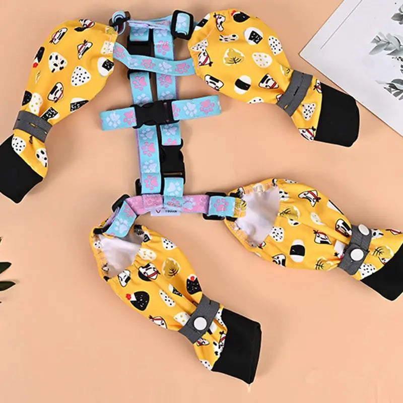 Dog Suspender Boots Protective Paw Protector Booties Soft Dogs Boots & Paw Protectors Dog Socks for Small Medium and Large Dogs