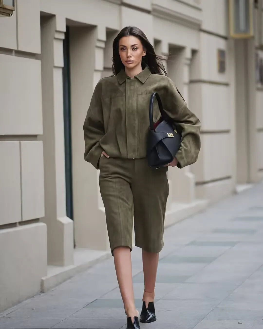 Women's 2025 new Jackets Autumn Fashion Loose Bat Sleeves Elegant Women's Jackets Chic Street Youth Autumn Long Sleeves Coats