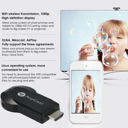 M2 Plus TV Dongle Wifi Wireless 1080P HD Display Receiver Adapter IOS Airplay Android Mirror Screen for HDTV Projector Monitor