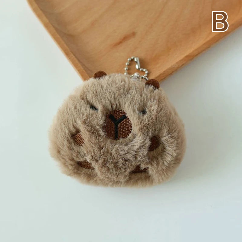 Cute Squeak Capybara Kapybara Key Chain Guinea Pig Plush Toy Pendant Backpack Charms Car Bag Decor Christmas Gift