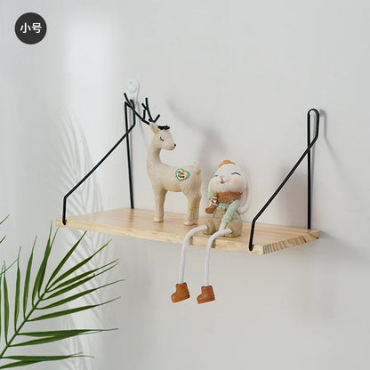Nordic Wooden Wall Hanging Shelves Living Room Decor Display Stand Home Wall Decoration Bedroom Storage Shelf