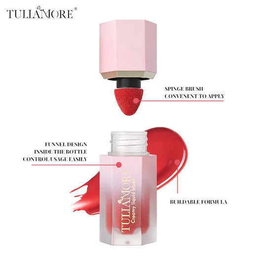 Matte Velet Liquid Blush Moisturizing Lip Gloss Cheek Blusher Durable Natural Tint Face Rouge Cream Blush Stick Beauty Cosmetics