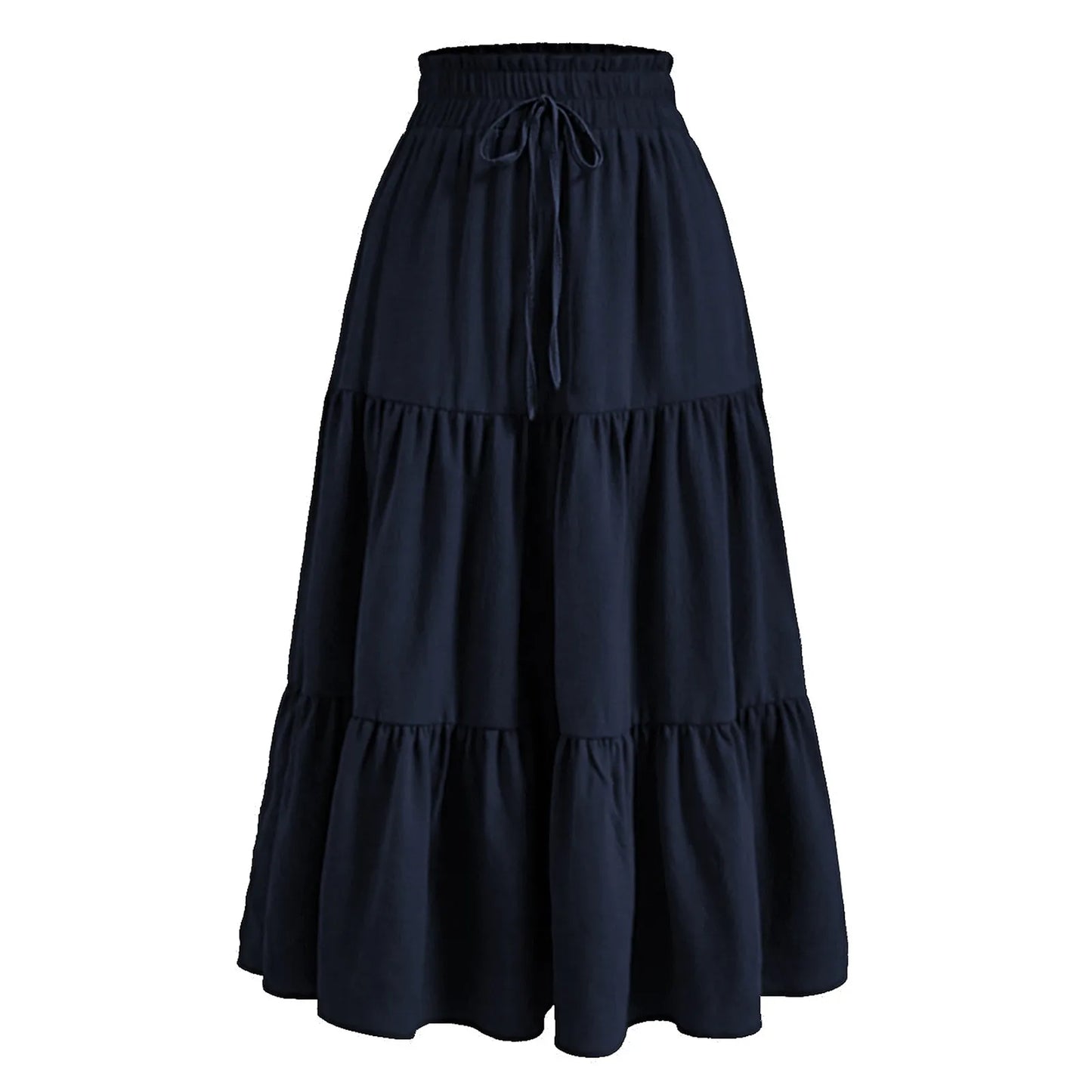 Women'S Boho Vintage Floral Print Maxi Skirt Elastic High Waist Pleated Flowy A Line Long Skirts Toddler Fall 2024 Falda Short
