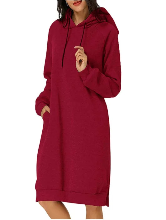 EtherealBe Loose Hooded Knit Dress for Women