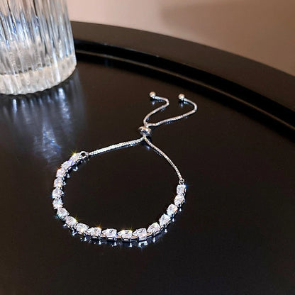 Luxury Blue Zircon 18K Gold Plated Women's Bracelet 2023 New Fashion Retro Zircon Bracelet Wedding Party Jewelry Gift