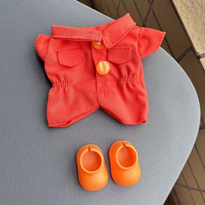 Clothes For Labubu 17cm Outfit Accessories for The Monster Korea Kpop Labubu Idol V1 V2 V3 Commando Jacket Clothing Pendant Mp5