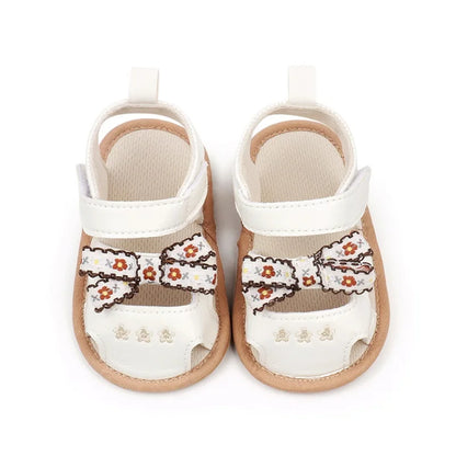 Mary Jane Shoes with Glitter  Bowknot Strap Non-Slip for Baby Infant Child