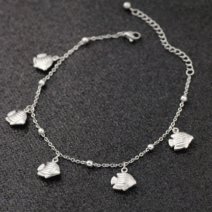 1PC Stainless Steel Shell Star Dolphin Anklet Silver Color Ocean Pendant Chain Anklet Women Summer Beach Barefoot Sandal Jewelry