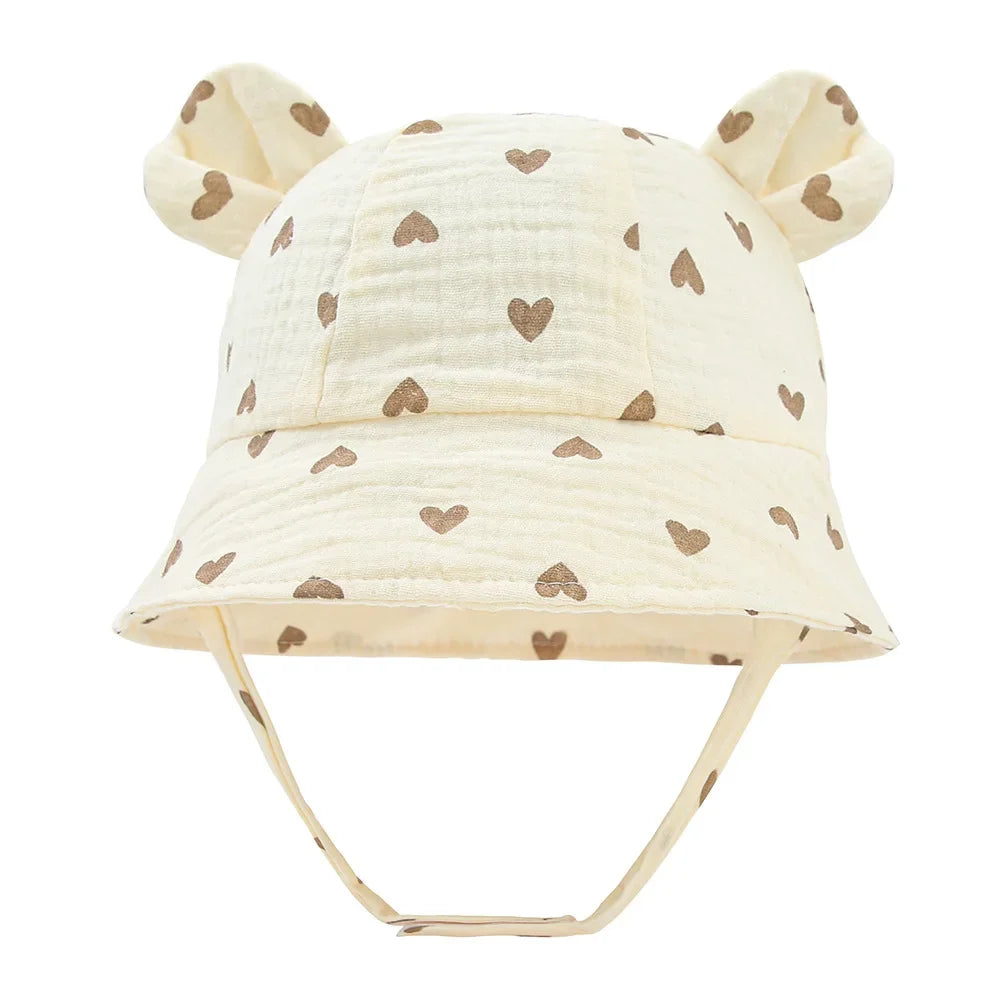 Spring Autumn Solid Color Soft Baby Bucket Hat Cotton Fisherman Hats Kids Summer Toddler Boy Girls Panama Sun Cap Children 0-12M
