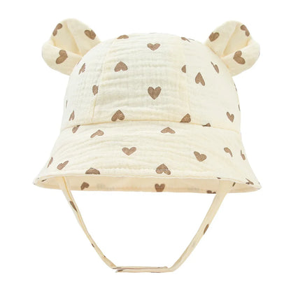 Spring Autumn Solid Color Soft Baby Bucket Hat Cotton Fisherman Hats Kids Summer Toddler Boy Girls Panama Sun Cap Children 0-12M