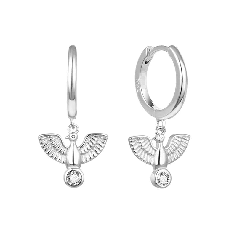 925 Sterling Silver Needle Pave Crystal Snake Type Stud Earrings for Women Simple Cute Animal Earrings Fashion Delicate Jewelry