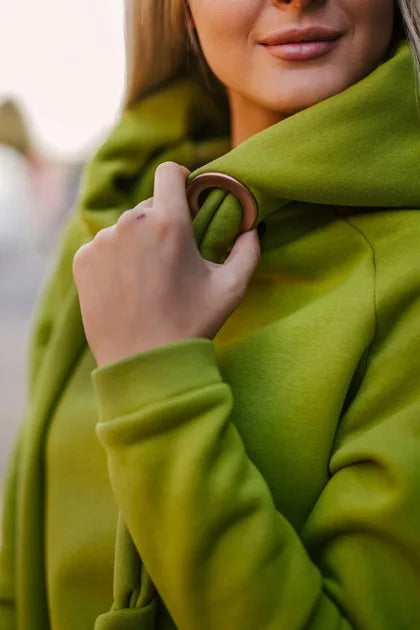 Plus Size Women Fashion Loose Autumn Winter Large Knitted Hooded Long Dress Velvet Hoodie Casual Dress Splicing Warm Dress