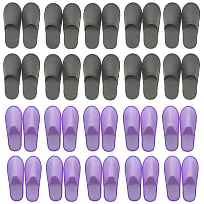 12-320Pairs Disposable Hotel Slippers Customized Wedding Slippers Non-Slip Brushed Slipper Unisex Guest Slippers for Travel/Home