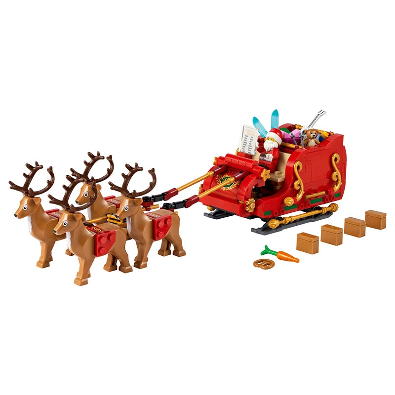 LEGO 40499 Santa's Reindeer Sled Vehicle for Boys and Girls - Educational Building Block Christmas Gift