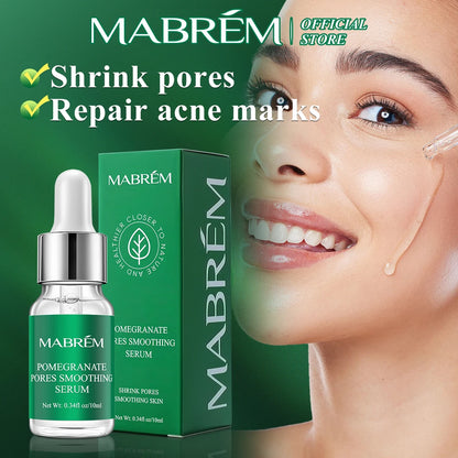 MABREM Pomegranate Fine Pores Face Serum Whitening Plant Skin Care Anti Aging Anti Wrinkle Cream Reduce Acne Marks Care 10ml