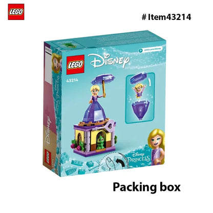 LEGO 43214  Disney Princess Twirling Rapunzel  Building Toy with Diamond Dress Mini-Doll and Pascal The Chameleon Figure