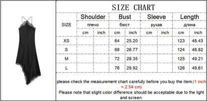 2025 Sexy Lace Spliced Sling Dresses For Women Elegant Sleeveless Backless Irregular Hem Dress Lady Chic Holiday Party Wear