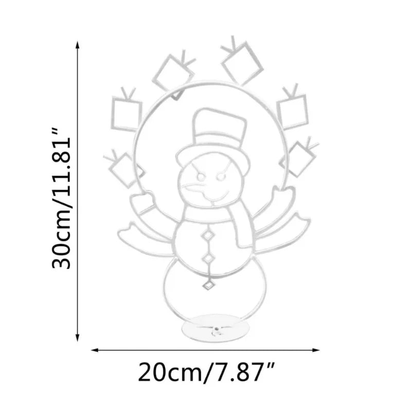 Christmas Snowman Lighted Decor Fun Animated Tree Snowman Light Holiday Gift Idea