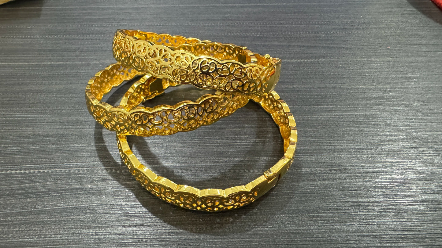 LUIZADA New Vintage Indian Women'S Bracelet African Wedding Luxury Gold Plated Bride Exquisite Lucky Bangle Jewelry