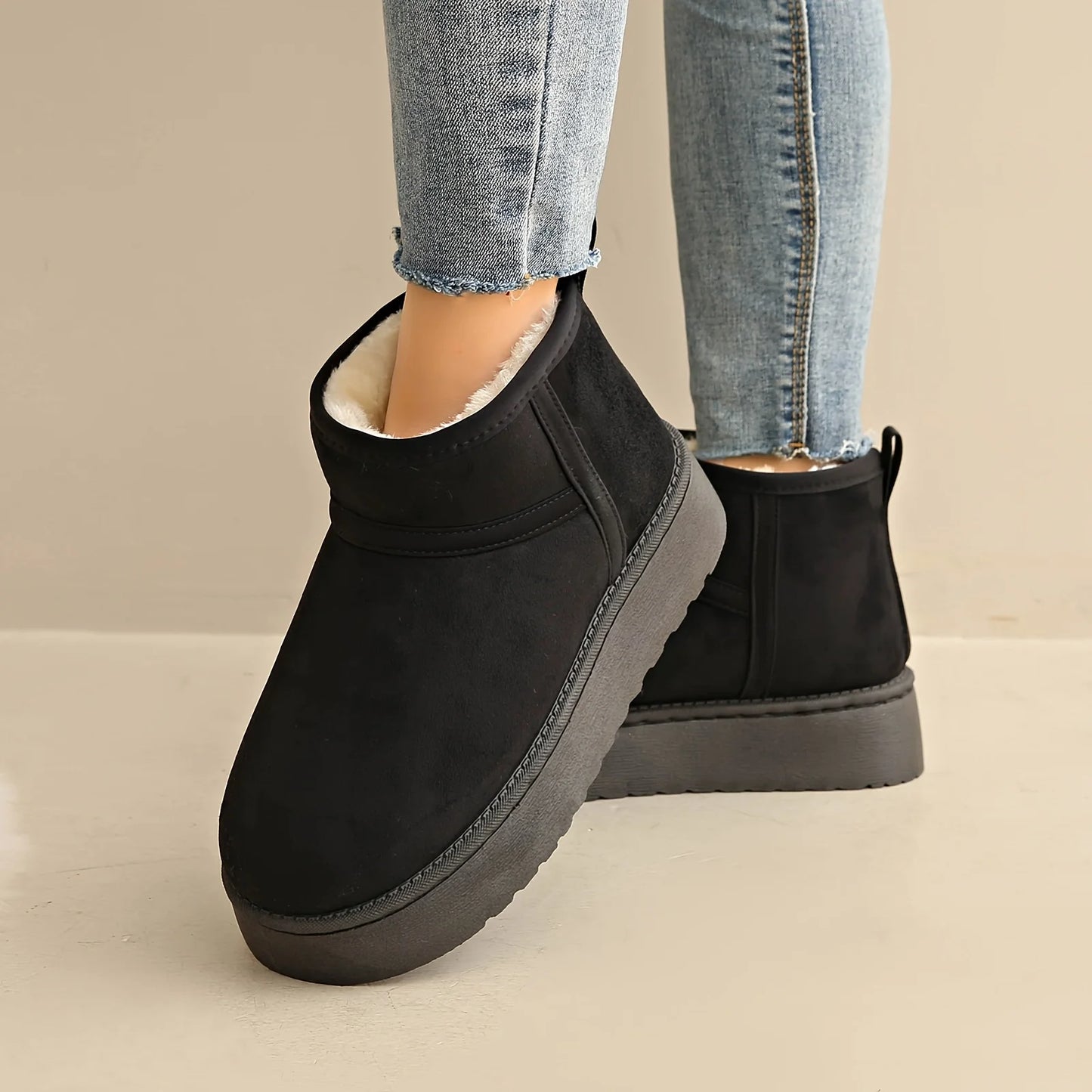 Warm Winter Snow Boots - Cozy, Thick-Soled & Unisex for Indoor Outdoor Comfort.