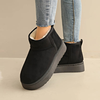 Warm Winter Snow Boots - Cozy, Thick-Soled & Unisex for Indoor Outdoor Comfort.