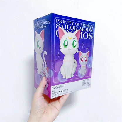 Bandai Original Bp Theatrical Version Sailor Moon Eternal Cosmos Sofvimates Luna Diana Artemis Anime Action Figures Toys Gifts