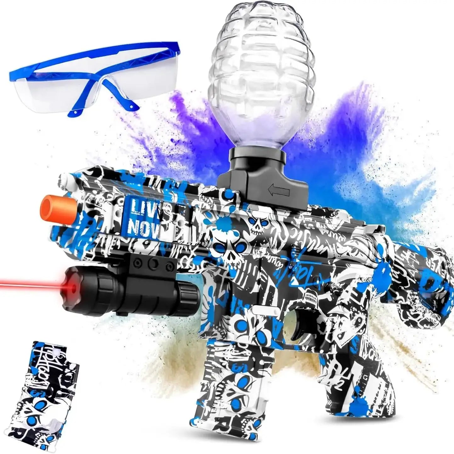 M416 Blaster Toy Gun, Blaster With Glasses, Automatic Summer Outdoor Toys For Activities Team Game(without water beads）