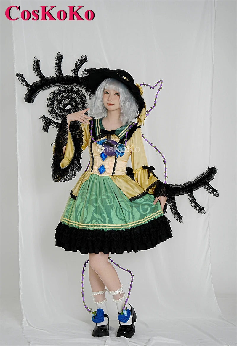 CosKoKo Komeiji Koishi Cosplay Touhou Project Costume Elegant Gorgeous Sweet Formal Dress Halloween Party Role Play Clothing New