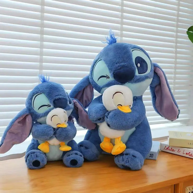New Disney Stitch Hug Donald Duck  Doll Cute Doll Sleeping Home Pillow Ornament Cloth Doll Giving Friends Holiday Gifts