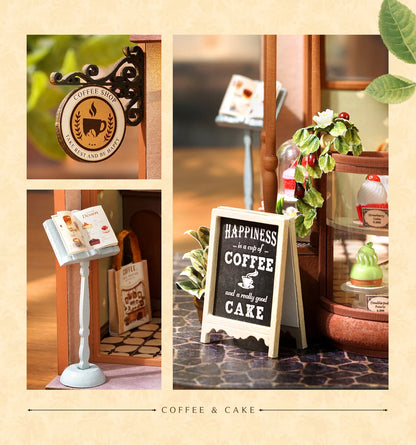 Handmade Wooden Miniature Doll House Kit 3D Puzzle Assembled Building Model Kit With LED Light DollHouses Toy For Christmas Gift