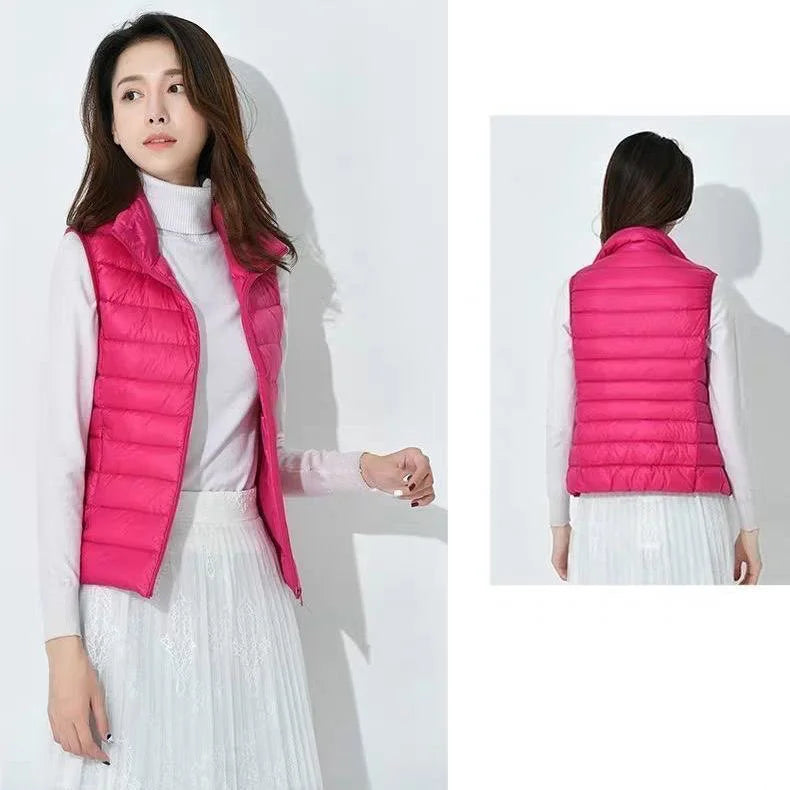 Ultralight Down Vest Women 2025 New Sleeveless Jacket Female White Duck Down Waistcoat Female Warm Puffer Jacket Outwear