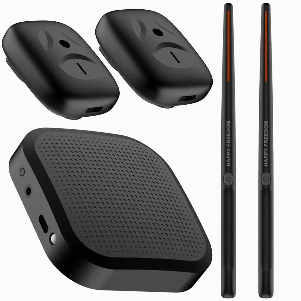 Electric Air Drumsticks Portable Electronic Virtual Air Drum Drumsticks Pedals Virtual Reality Drum Kit Gift for Adults Kids