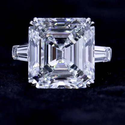 Original 100% 925 Sterling Silver Wedding Engagement Cocktail Women Luxury Drop Cuts Simulated Diamond Rings Fine Jewelry Gift