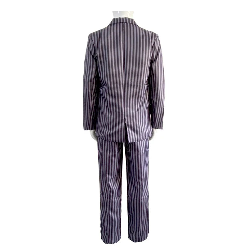 Gomez Addams Cosplay Anime Morticia Costume Dress Halloween Carnival Outfit Adult Kid Coat Shirt Pant Tie Suit Party Uniform