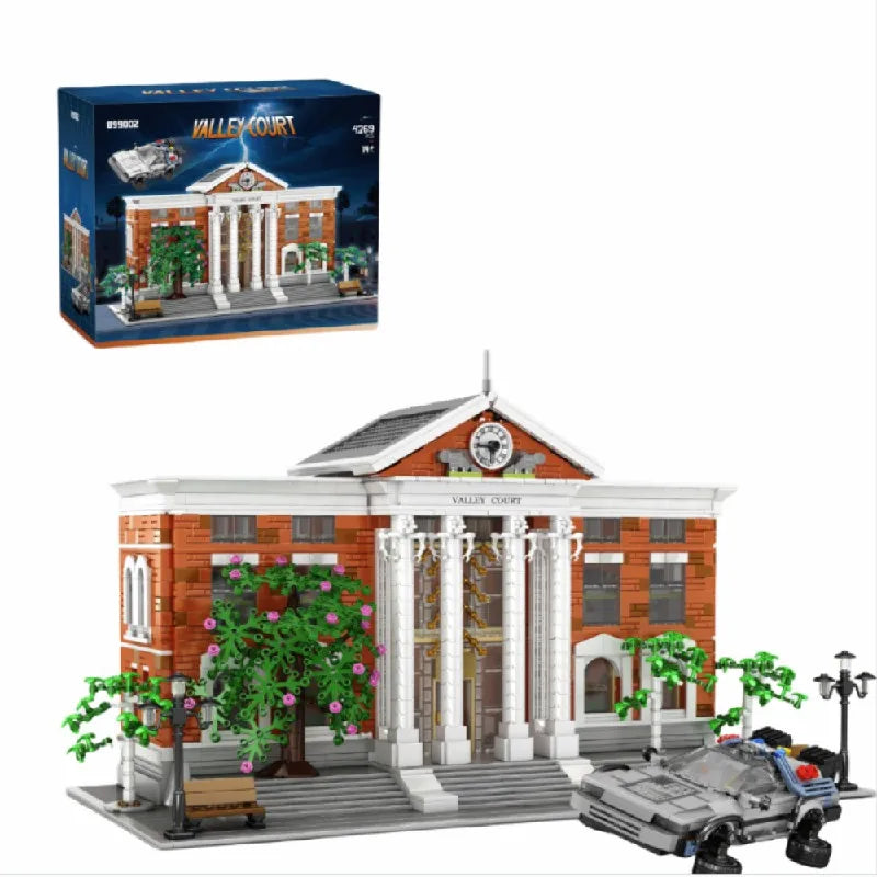 4269PCS Movie Valley Court Building Blocks City Retro Future Courthouse Mall Architecture Modular Model Toy Kit Adults Xmas Gift