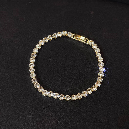Luxury Blue Zircon 18K Gold Plated Women's Bracelet 2023 New Fashion Retro Zircon Bracelet Wedding Party Jewelry Gift