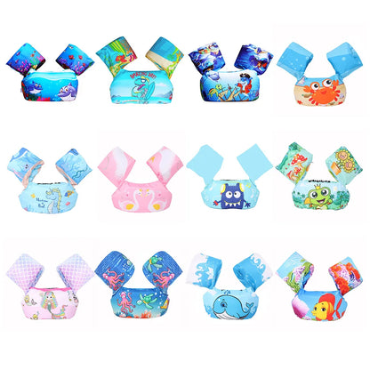 Baby Float Cartoon Arm Sleeve Life Jacket Swimsuit Foam Safety Swimming Training Floating Pool Float Swimming Ring Children Swim