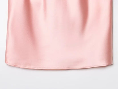 MUJER 2025 Halter Tops for Women Black Satin Backless Top Female Pink Summer Beach Top Woman off Shoulder Camisole Top Women