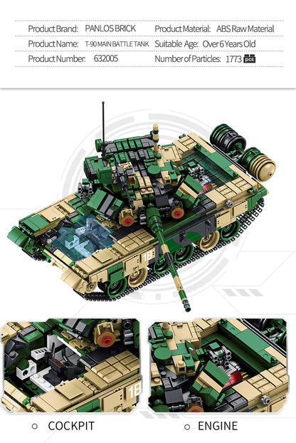 WW2 Military Leopard 2A4 Battle Tank Series Building Blocks Brick Model MOC Army Weapon Boy Set Kid Toy Childrens Christmas Gift