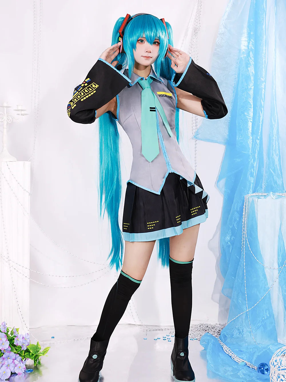 Mikuu Cosplay Costume Carnival Uniform Wig Anime Halloween Costumes Women