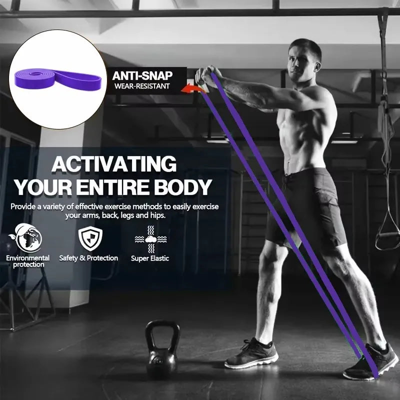 4pcs latex TPE resistance band yoga fitness tension band pull up training elastic band weight-bearing resistance training set