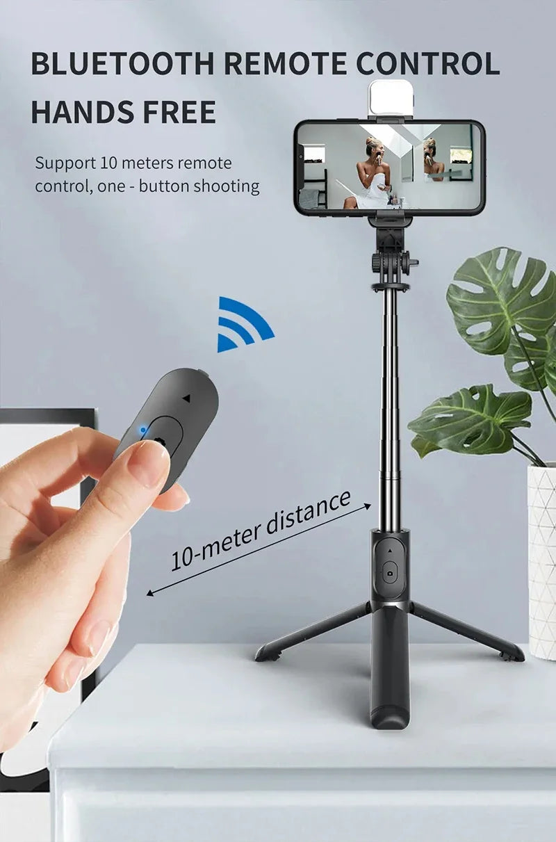 Xiaomi Mijia Selfie Stick 1045mm Wireless Bluetooth LED Fill Light Extended Tripod With Remote Shutter For Android IOS Cellphone