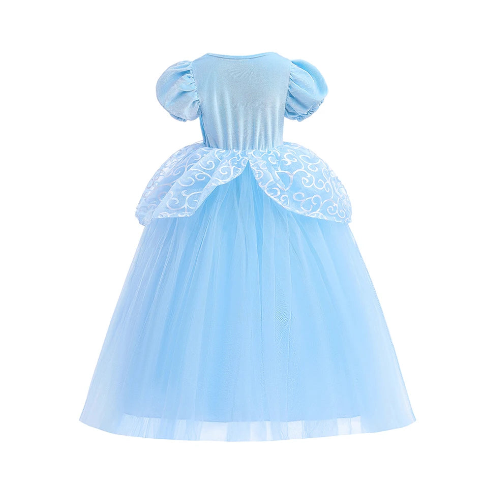 Kids Cosplay Costume Girl Summer Pageant  Fantasy Children Cinderella Carnival Clothes Princess Birthday Dress 2-10 Year