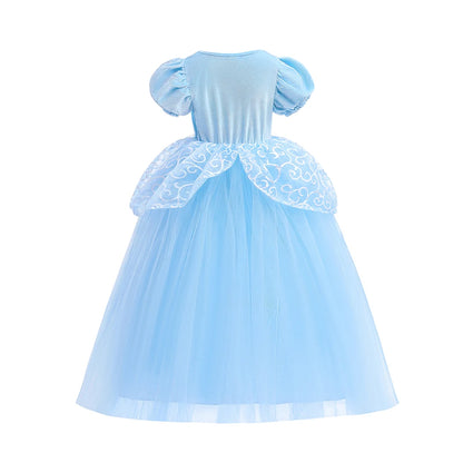 Kids Cosplay Costume Girl Summer Pageant  Fantasy Children Cinderella Carnival Clothes Princess Birthday Dress 2-10 Year