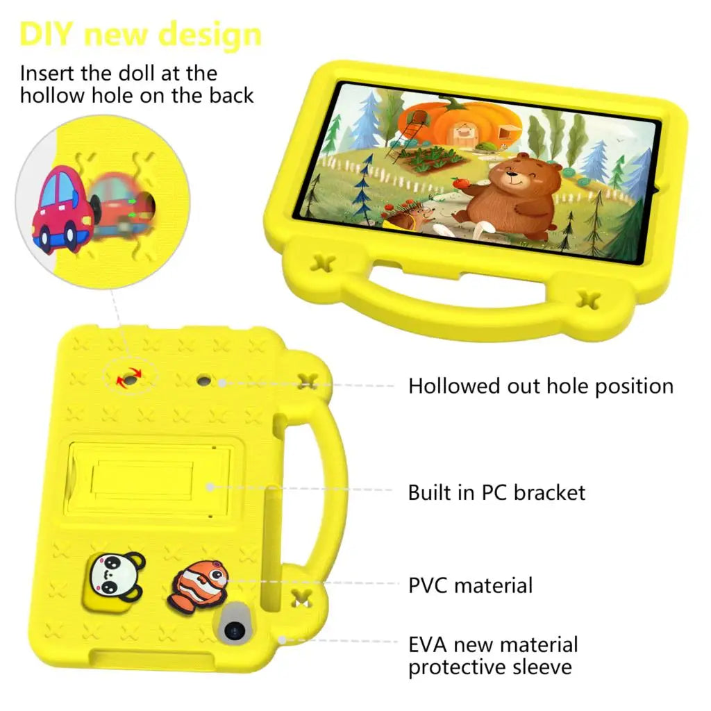 EVA Kids Love Case for TCL Tab 8 LE 2023 Tablet Shell For TCL Tab 8 2022 8.0 inch Model 9132G2 Kickstand Cover With Handle Strap