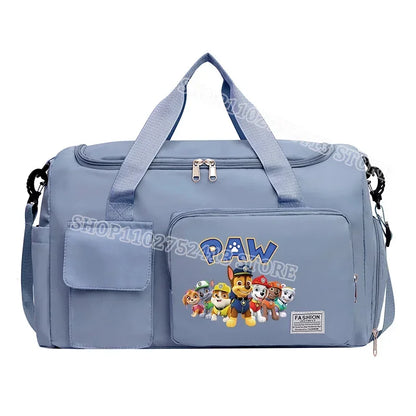 Paw Patrol Gym Bag Large Capacity Cute Cartoon Chase Skye Sports Tote Shoulder Bags Shoes Clothes Trip Excursion Packet Gifts