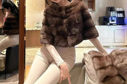 Winter Jacket Woman New in Coats 2025 Autumn and Winter New Short Coat Fur Coat Women's Versatile Short Shawl Fur Blouson