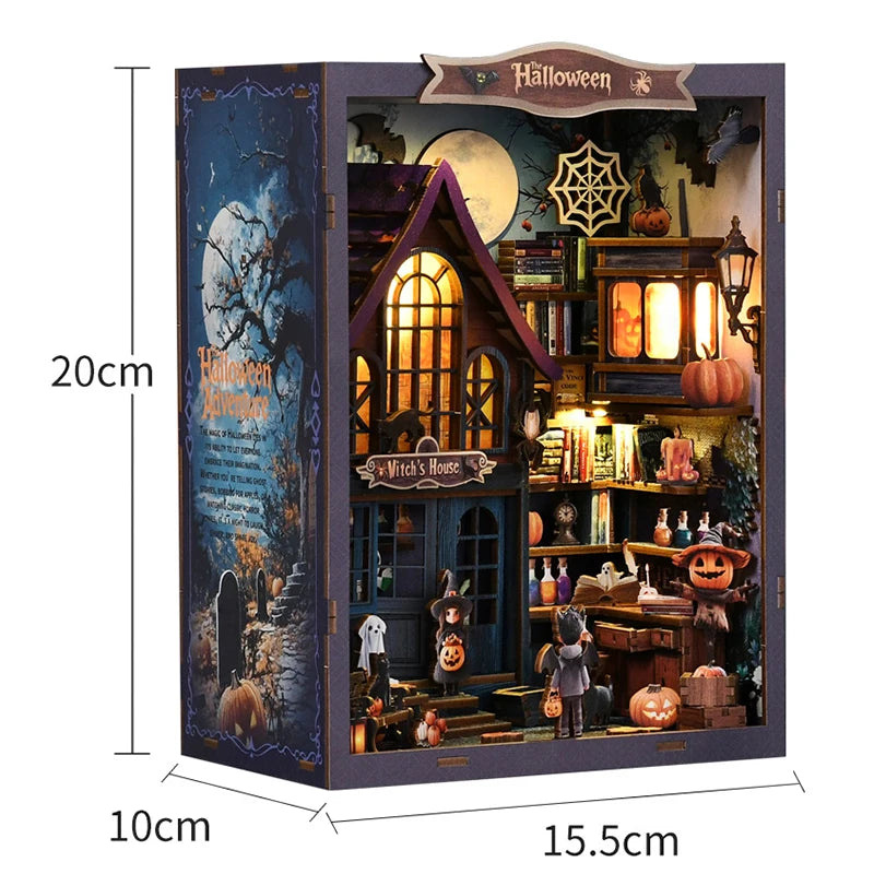 Handmade Wooden Miniature Doll House Kit 3D Puzzle Assembled Building Model Kit With LED Light DollHouses Toy For Christmas Gift