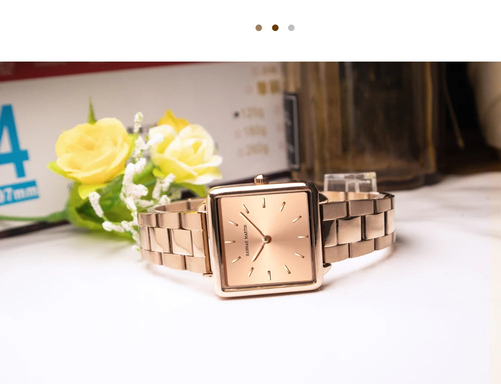 Simple Design Stainless Steel Strap Quartz Machine Core 3ATM Waterproof Wrist Watch Multifunctional Dropshipping Women's Watches