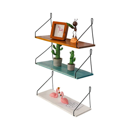 Nordic Wooden Wall Hanging Shelves Living Room Decor Display Stand Home Wall Decoration Bedroom Storage Shelf